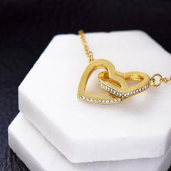 Two Hearts Entwined Necklace - For Wife