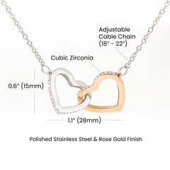 Two Hearts Entwined Necklace - For Wife