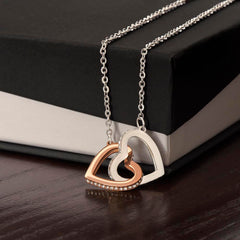 Two Hearts Entwined Necklace - For Wife