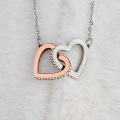 Two Hearts Entwined Necklace - For Wife