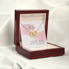 Two Hearts Entwined Necklace - For Wife