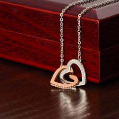 Two Hearts Entwined Necklace - For Wife